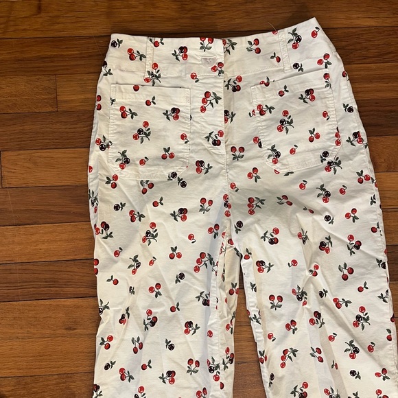 Nicole Miller Cherry Print Wide-Leg Pants - Picture 5 of 8